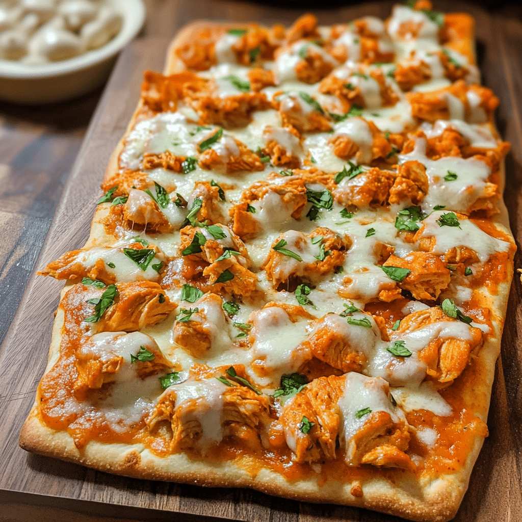 Buffalo Chicken Flatbread Pizza Recipe Crisp And Yum